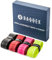 Raquex Ersatz-PU-Griffband 4er-Pack: Tennis, Squash, Badminton. Selbstklebendes Griffband für Schläger. Wiederverwertbare Geschenkverpackung aus Pappe (Schwarz, rot, rosa, gelb)