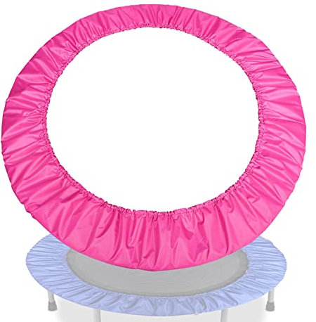 AHDFY Fitness Trampolin Randabdeckung, 600D Dicker Wasserdicht Oxford-Stoff Mini Trampolin Federabdeckung for Indoor Kinder and Erwachsene, Kindertrampolin Ersatz Randabdeckung,Rosa,32inch