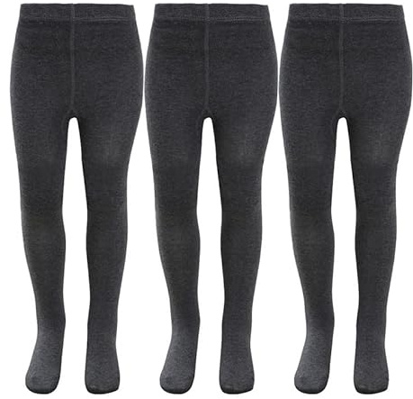 KAV Girls Tights - Simple and Smooth Cotton Tights for Children - Skin-Friendly Bottoms Tights for Everyday Casual Wear, Indoor and Outdoor