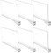 MSYU 6 Stück Transparente Regalteiler, Acryl Regal Trennwände Regalteiler Schrank, Transparente Regaltrenner für Schlafzimmer Küchenschränke Regal Lagerung Organisation