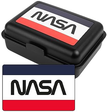 United Labels NASA Brotdose - Lunchbox Butterbrotdose mit Trennwand Schwarz