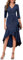 Berylove Glitzer Kleid Damen Abendkleider Lang Mit Ärmeln Abiballkleider Kleid Vorne Kurz Hinten Lang Ballkleider Cocktailkleider BLP7065 Navy XL