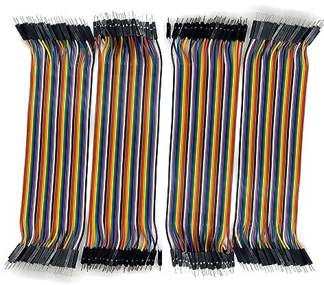 4 Stück 40 Pin 2.54mm Dupont Jumper Kabel - 20CM Flexible Verbindung für elektronische Projekte (Male-Male)