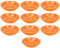 PAREKS Lot de 10 petits bols à tremper, coupelles à sauce soja, vinaigre, condiments, plats en mélamine, plats d'accompagnement pour la cuisine