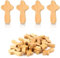 24 Stück kleine Holzkreuze, 6 cm, tragbare Gebetstasche mit Kreuzen, natürliche Holzanhänger für Partygeschenke, Halsketten, Schmuckherstellung, DIY, Handwerk, handgefertigtes Zubehör（Holzfarbe）