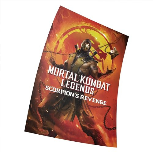 Mortal Kombat Legends Scorpion's Revenge Movie Poster Größe 11 x 17 Dekorative Rahmenloses Kunst Geschenk (28 x 43 cm) Leinwand Poster