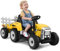 Maxmass Kids Electric Tractor and Trailer, Ride on Tractor with USB & Bluetooth, Toddler 4 Wheels Ride on Toy Car for 3+ Years (Yellow with Remote Control)