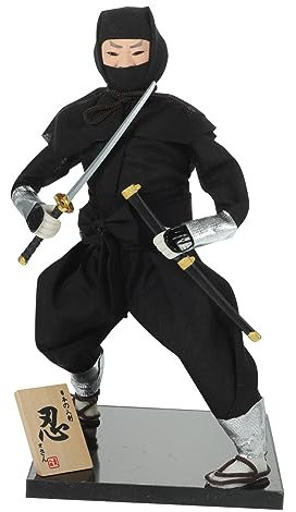 DIKACA Ninja-Puppe Ornament Japanische Schreibtischdekoration Japanisches Schreibtisch-Ornament Einzigartige Kunst