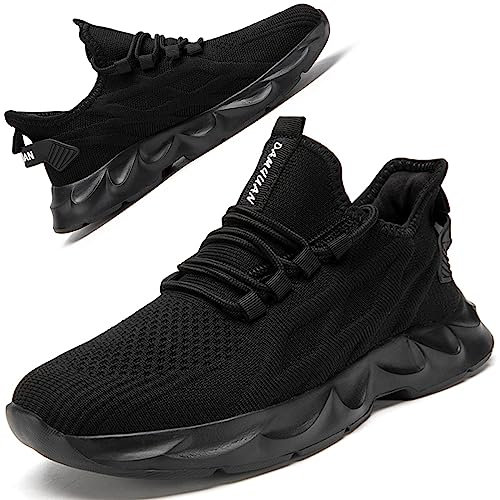 ZGPWZWL Sneaker Damen Schuhe Turnschuhe Atmungsaktiv Sportschuhe Leichtgewichts Walkingschuhe Freizeitschuhe Laufschuhe Straßenlaufschuhe,Schwarz EU 41