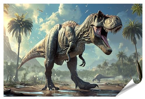 islandburner XXL Bild Poster König Dino T-Rex: Symbol der prähistorischen Stärke - Wandbild KCPY Kinderzimmer Museum für Naturkunde