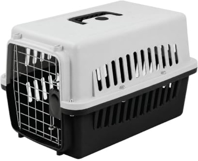KCT Small Black Plastic Cat Carrier Portable Cage Crate for Pet/Dog/Kitten/Puppy Carrier Travel Box