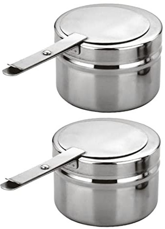 POPETPOP 2pcs Fuel Holder Fuel for Chafing Dishes Hearth Chafing Dish Fuel Gel Cans Fuel Can Holder Buffet Warmers under Buffet Servers and Warmers Bbq Kit Pad Burners for Plate Miniature