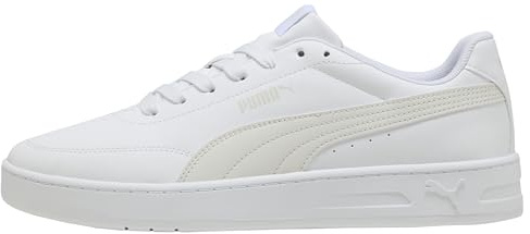 Puma Court Classic CLEAN, Unisex Sneaker, Puma White-Vapor Gray,