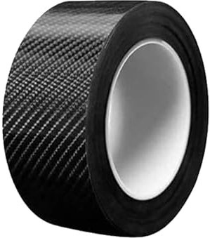 Carbon Folie Auto, 5 cm x 10 m Autofolie Schwarz, 3D Selbstklebend Autofolie, Carbon Fiber Folie, Auto Einstiegsleisten Schutz Aufkleber, Lackschutzfolie für Auto Fahrrad Motorrad