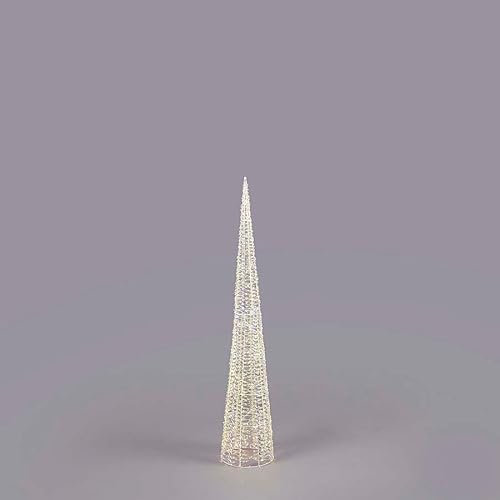 EDG Enzo De Gasperi Albero di Natale LED Stripes Cono 1440 MicroLed H 150 Cm D 28 Cm Natural
