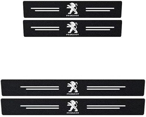 WXGBH Auto Einstiegsleisten Schutz Aufkleber für Peugeot 206 SW,Kohlefaser Auto Tür Schritt Platte Abdeckung Türschweller Schutz Leisten Anti Scratch Auto Zubehör,4 PCS