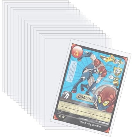 200 Pcs Standard Card Sleeves, 66 x 91 mm Clear Penny Trading Card Sleeves Ultra Transparent 200 Microns Deck Protector PhotoCard for Magic MTG TCG Gathering Board Games Football Sports Cards