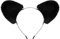 JISADER Panda Ohren Haarreif für Cosplay Und Rollenspiele, Schwarz