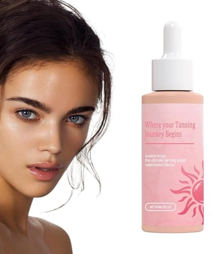 Sun Drops Tanning, 60 ml Sunless Bronzing Solution, Streak - Instant Glow, Hydrating - anner Drops, Natural Look for All Skin Tone and Types More Women