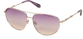 Superdry Occhiali da sole da pilota da donna con lenti sfumate, Lenti in oro rosa/viola, Taglia unica