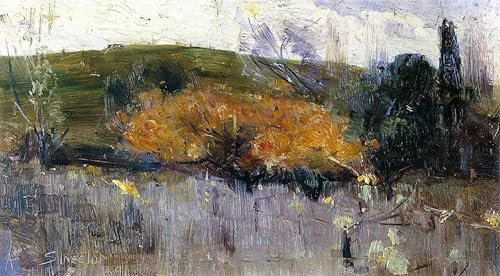 YIMACBJXX Berühmte Gemälde Leinwand Wandkunst Kunst Poster Gelber und grauer Arthur Streeton klassischer Kunstdruck für Schlafzimmer Home Decor 60x90cm