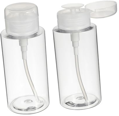 Beavorty 2 Stück 300 Ml Pumpflasche Nachfüllbare Kosmetik Flasche aus Petg Tropfsicher für Nagellackentferner und Make Up Entferner Leichter Reise Pumpspender