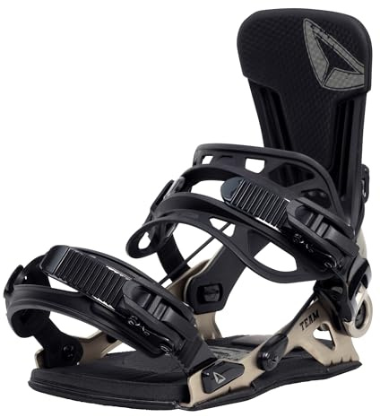 SP Bindings Snowboard Bindung Team Titanium | Größe XL | Farbe: Schwarz | Patentiertes FASTEC System | Hybrid mit Fast Entry + Strap in | Performance + Comfort | Für Damen & Herren