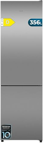 Cecotec Frigorifero Combinato 356 l Total NoFrost Bolero CoolMarket Combi 356i Inox D. Altezza 200 cm, Larghezza 59,5 cm, Fast Freezing, FreshnessFlex HUB, HumidityFlex HUB, Luce LED