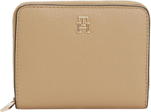 Tommy Hilfiger Damen Geldbörse Icon Flap Seasonal mit Reißverschluss, Beige (Classic Khaki), Einheitsgröße