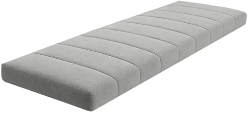 Generisch Bankkissen für Sitzbank, Abnehmbare & Waschbare Bankauflage mit Rutschfester Unterseite, Sitzkissen für Küchenbank, Fensterbank, Gartenbank, Eckbank – Innen & Outdoor,Smoky Gray,35x60cm
