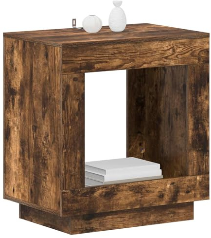vidaXL Beistelltisch Geräucherte Eiche 60 x 40 x 65 cm Holzwerkstoff, Wohnzimmer, moderner Akzenttisch, rechteckig, stylisch, kompakt, praktisch, langlebig, zeitgemäß