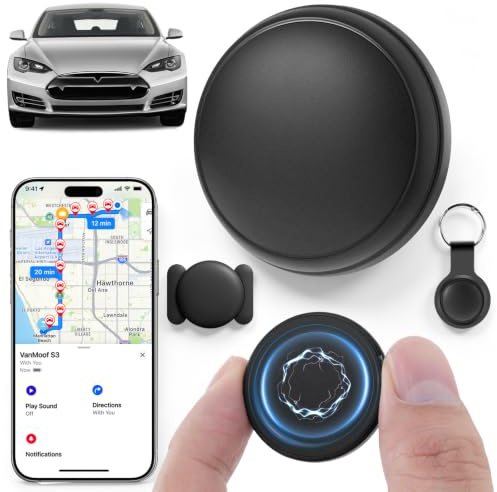 Mini GPS Tracker Magnetisch für Auto ohne ABO und SIM-Karte, Bluetooth Fahrzeug Tracker mit App für Android & iOS, Echtzeit Ortung für Autos, Fahrräder, Gepäck, Haustiere, IPX6 Wasserdicht
