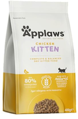 Applaws Complete Natural and Grain Free Dry Kitten Food, Chicken, 400g (Pack of 1)