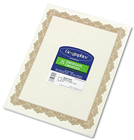 GEO39451 - Geographics Parchment Paper Certificates