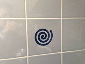 20 X Swirls Tile Transfer Decal Stickers Kitchen Or Bathroom Black