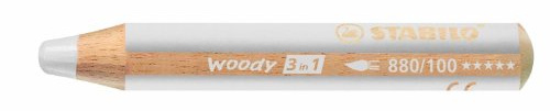 STABILO woody 10 Stifte weiß