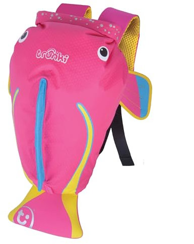 Trunki PaddlePak Dry Bag Borsa Piscina Bambini Impermeabile – Sacca Piscina Bambino – Sacca Zaino da Palestra per Bambini – Coral il Pesce Tropicale (Rosa)