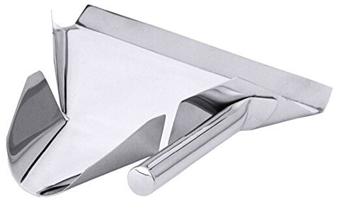 Pommes frites-/ Abfüll-Schaufel aus Edelstahl 18/10, hochglänzend, schwere Qualität | ERK (A5 - Universal mit 2 Griffen, 23 x 21 cm)