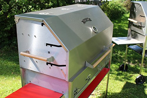 Barbacoa profesional PG 1000 catering, parrilla gastrogrill de acero inoxidable Barbacoa de carbón vegetal Hendlfisch Chimenea Chimenea Nirosta V2A