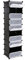 SONGMICS 10 Ebenen Schuhschrank Schuhablage Schuhregal Schuhständer Regalsystem Steckregal mit Tür schwarz 48 x 36 x 105 cm, LPC10H