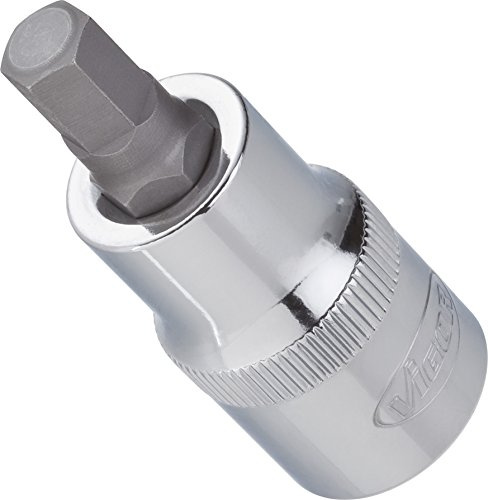 VIGOR Schraubendrehereinsatz, V2069, 1/2″, Innensechskant Profil, SW 17 mm | Antrieb 1/2 Zoll (12,5 mm) Vierkant hohl, Abtrieb Innensechskant Profil, SW 17 mm, Länge l2 55 mm, 149 g