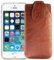 Suncase Original Echtleder Tasche für | Apple iPhone SE/iPhone 5S | Leder Etui Handytasche Ledertasche Schutzhülle Case Hülle in wash-braun