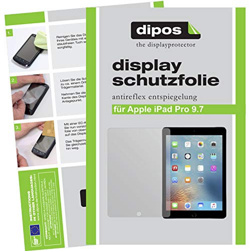 dipos – Protector de Pantalla compatible con Apple iPad Pro 9.7 (2 Unidades, antirreflectante), Mate
