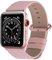 Fullmosa Cinturino per Apple Watch 41mm/40mm/38mm, Cinturini in Pelle di Ricambio Compatibile con Apple Watch Serie 8 7 6 5 4 3 2 1, Apple Watch SE 2/ SE, Rosa Tenue