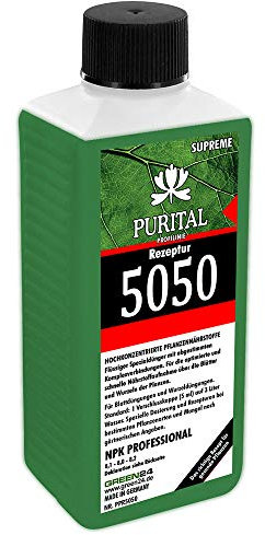 Rezeptur 5050 NPK 8,1+8,0+8,2 Flüssig-Dünger, System Volldünger (Stickstoff Phosphat Kalium) mit Spurennährstoffen Eisen Kupfer Mangan Molybdän Zink