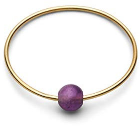 JUKSEREI Damenring Gold Birthstone-Ring Februar Amethyst - Geburtsring/Geburtstagsring Amethyst Hellblau Vertrauen + Intuition - RBSCHFEBg-50