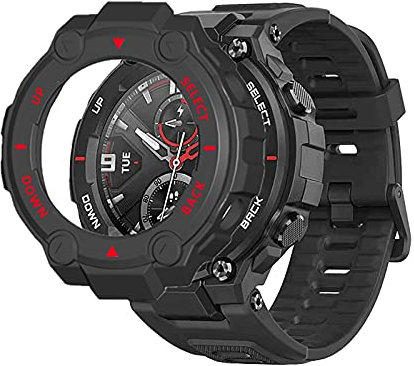 Hülle Kompatibel mit Huami Amazfit T-Rex Pro Tyrannosaurus-Rex Smart Watch Schutzhülle Schutzfolie, Gehäuse Stoßfeste Abdeckung Displayschutz Schutz Schutzhülle Shell Protector (C)