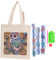 WNSC Einkaufstaschen, Diamond Painting Canvas Lebensmittelhandtasche für Geschenk zum Picknick(30 * 20 * 2cm-BB015, Santa Claus)