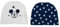 Disney Mickey Mouse Mütze Unisex Baby Beanie Mützchen Weiß & Blau (2er Pack)