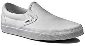 Vans Tenis clásicos unisex sin cordones (tm) Core Classics, Blanco verdadero , 40 EU